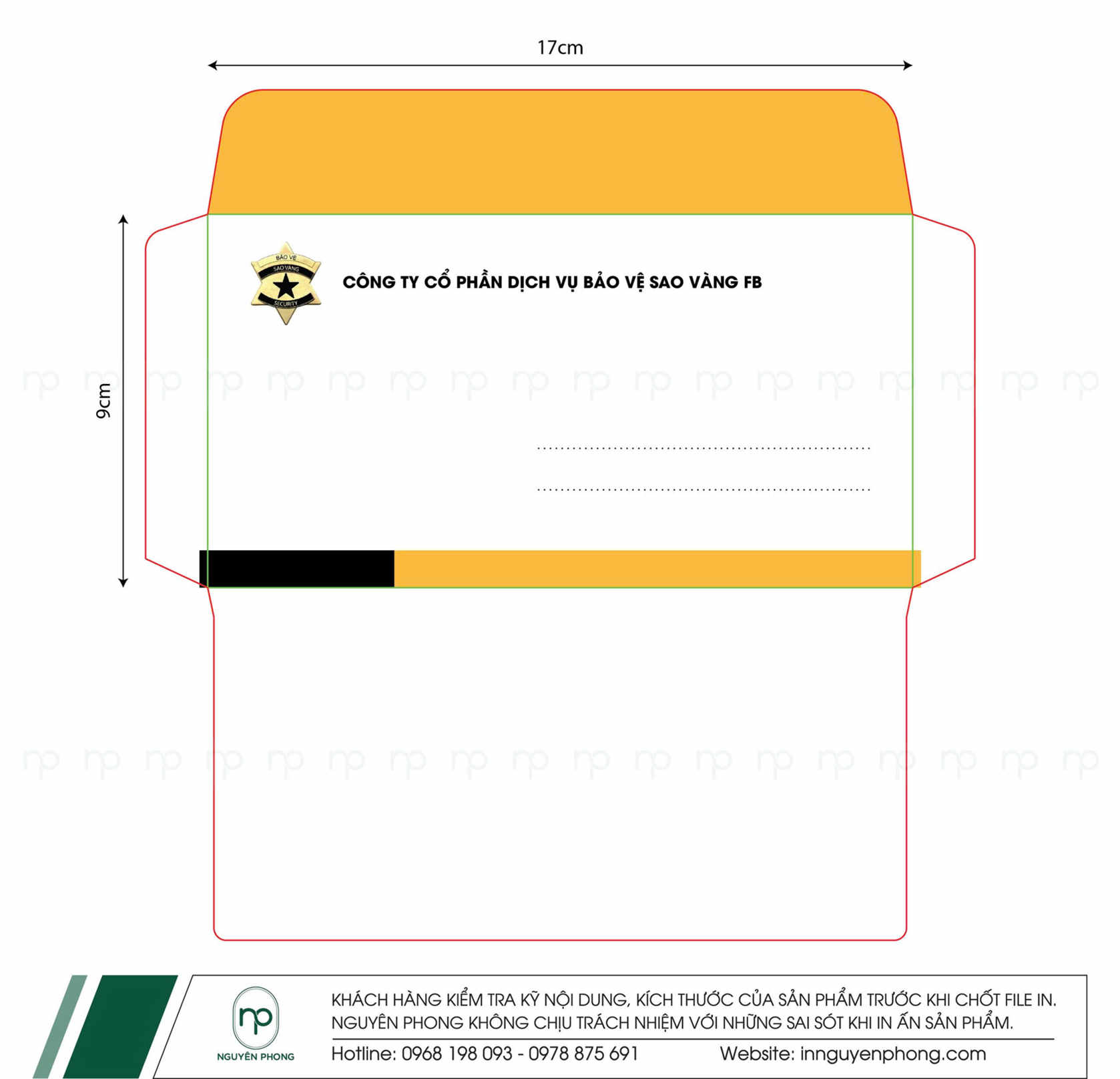 Phong bì gấp mép hiện đại và tiện dụng